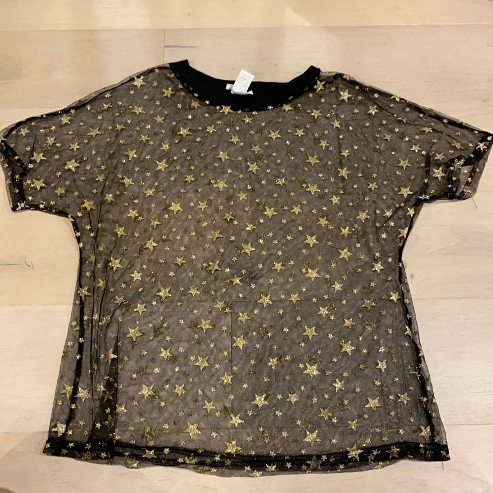 IHeart Raves black mesh top with stars